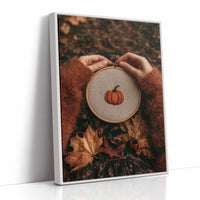 Sew Gourd, Sew Gourd, print in a white frame