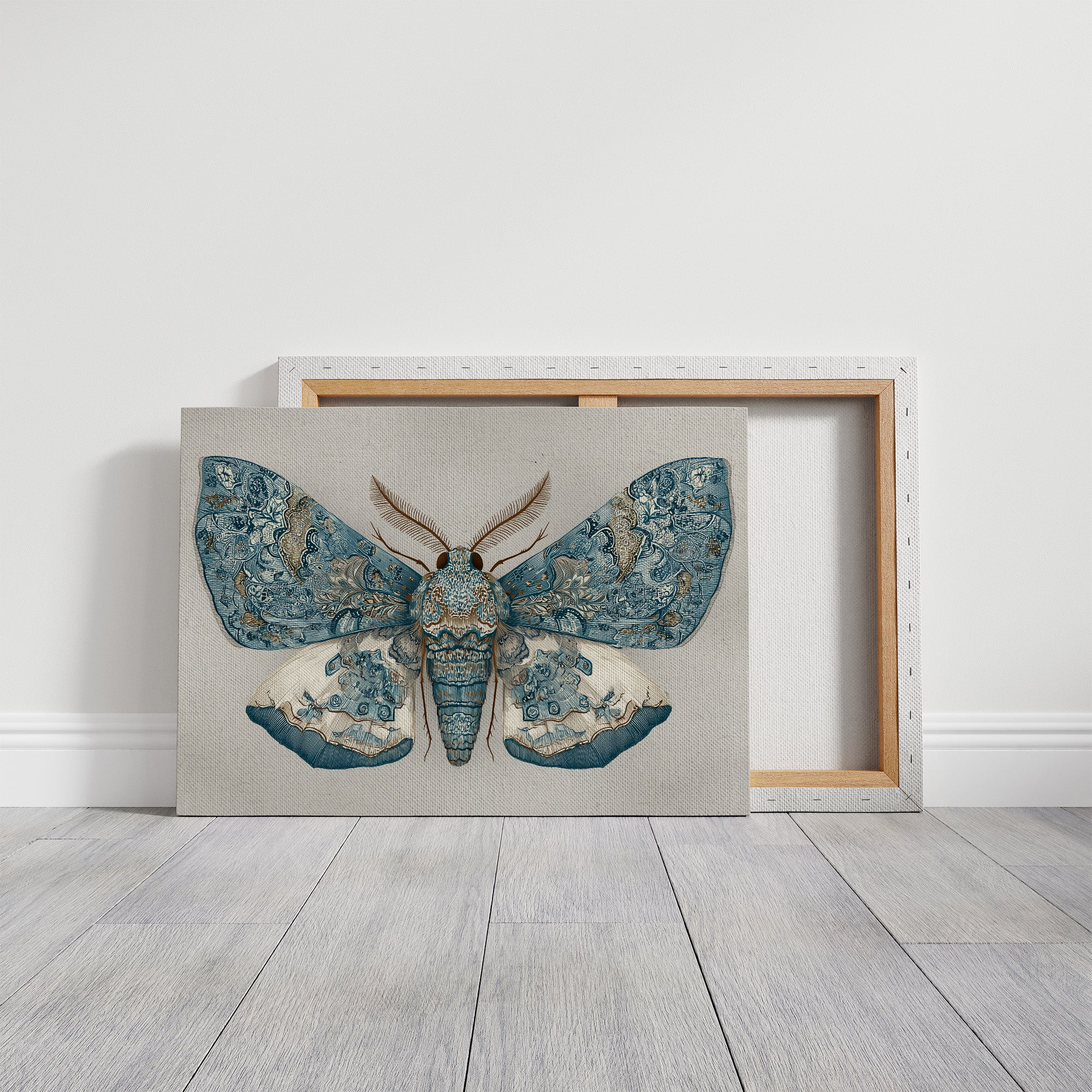 Azure Wings Among Leather Spines