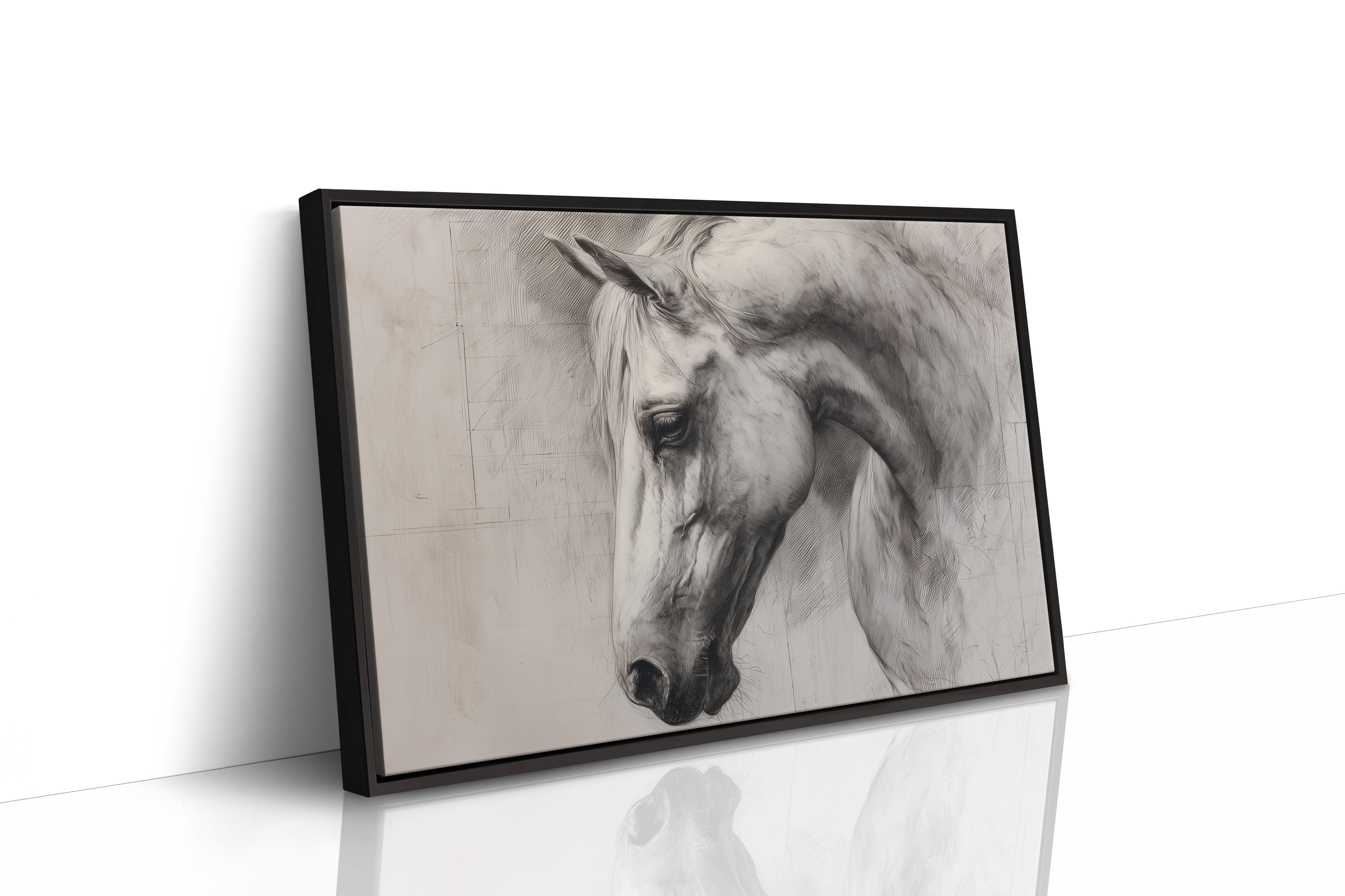 Equine Elegance in Charcoal Whispers