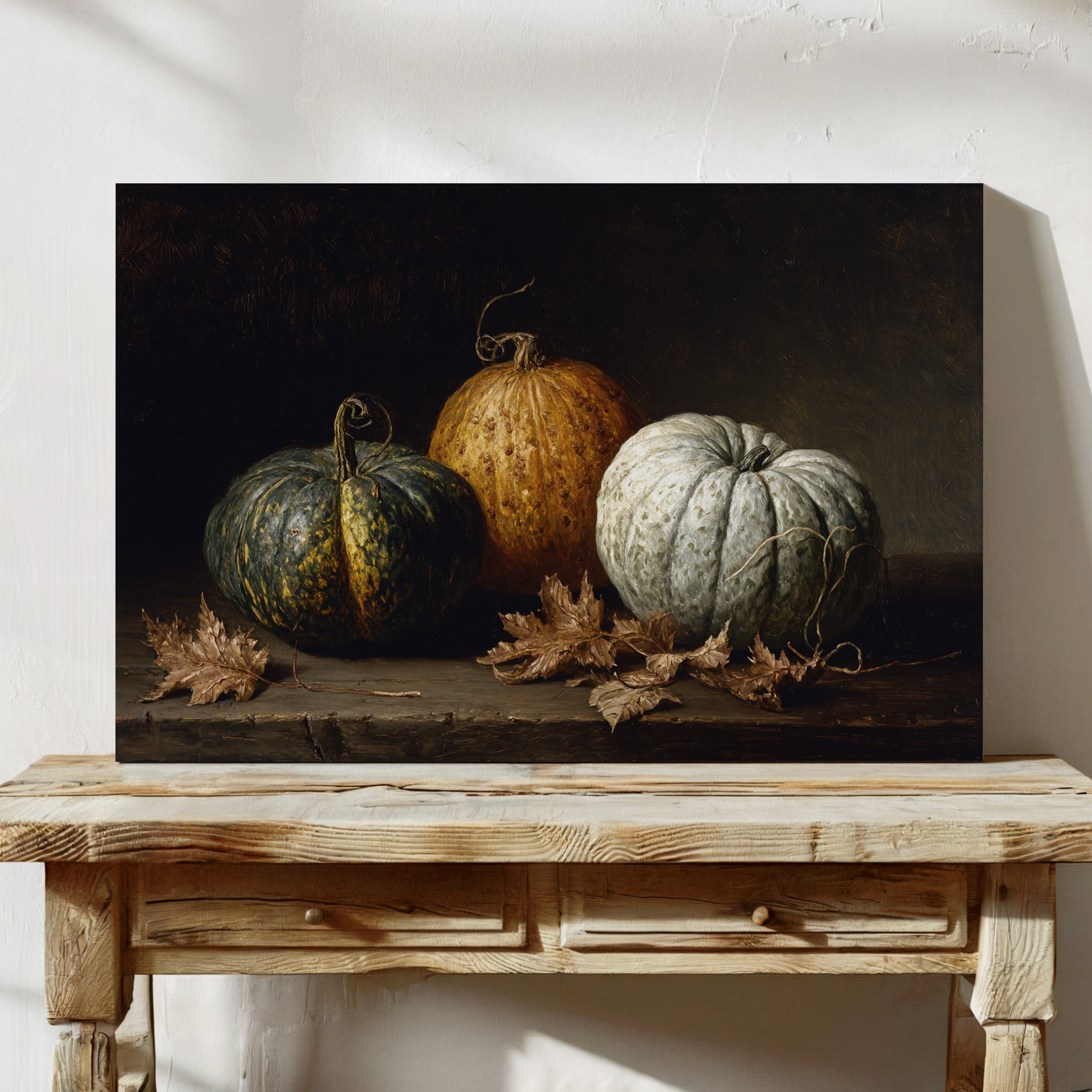 Autumn Gourds Dance With Maple