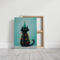 Black Cat Becomes Christmas Magic