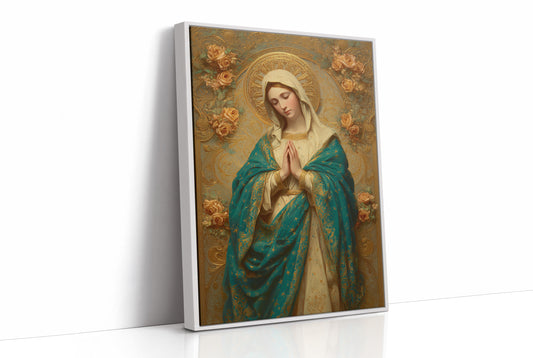 Sacred Prayers In Teal Gold
