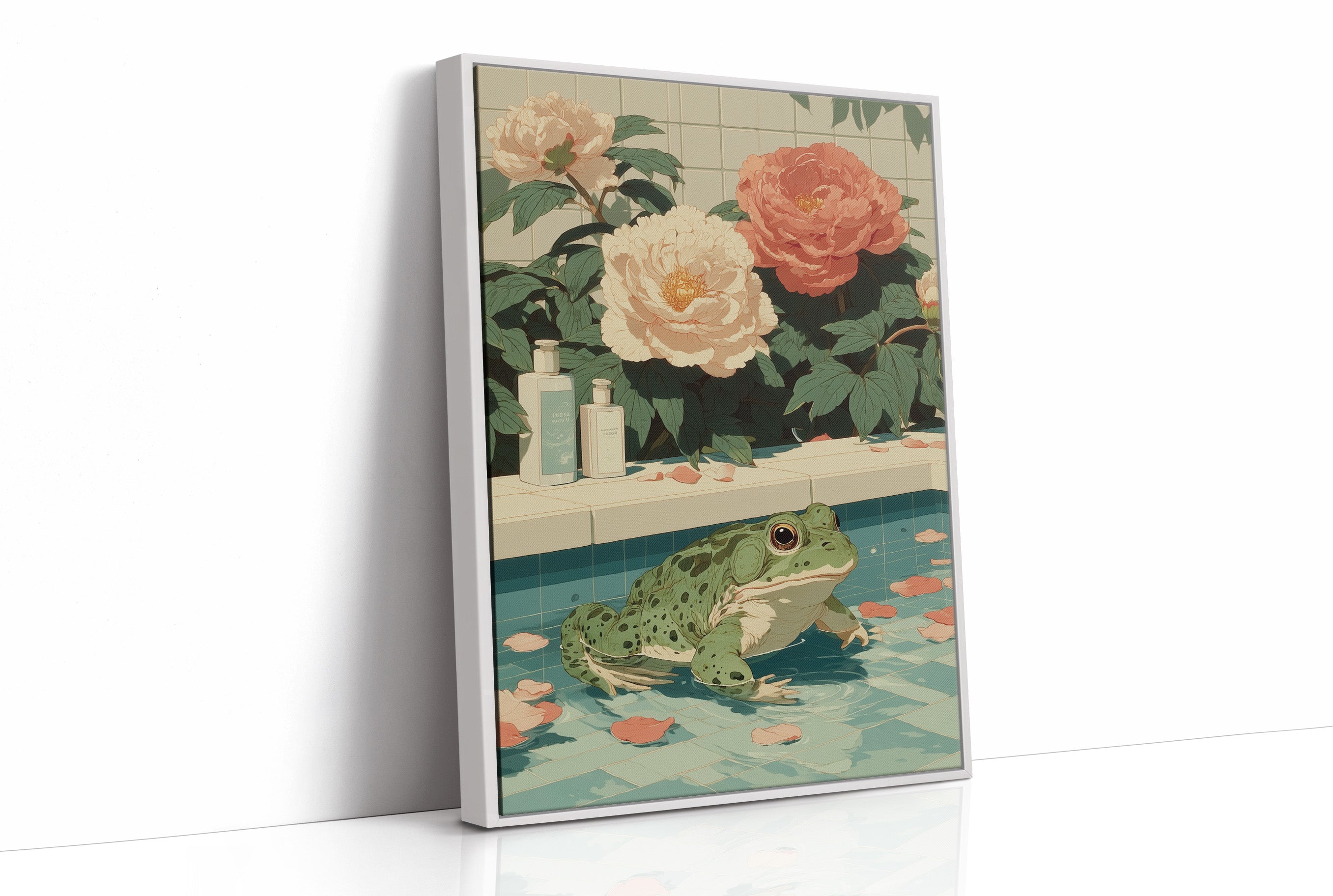 Frog Prince Meets Garden Peonies