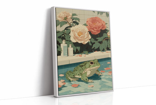 Frog Prince Meets Garden Peonies