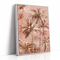 Palms Against Rose Sky