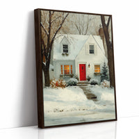 The Red Door in Winter