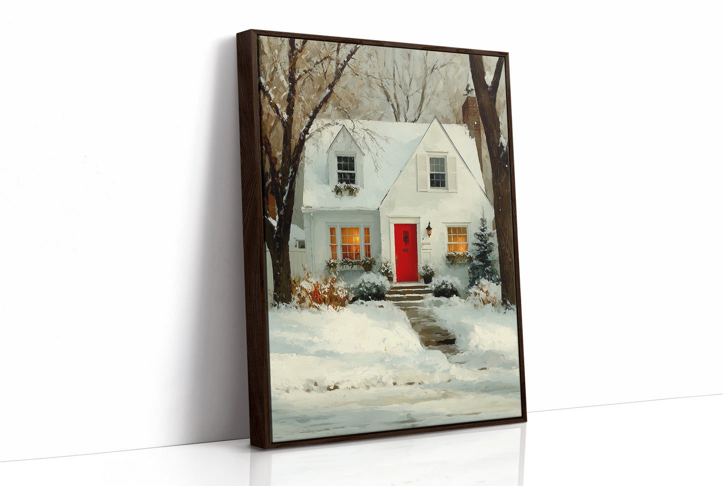 The Red Door in Winter