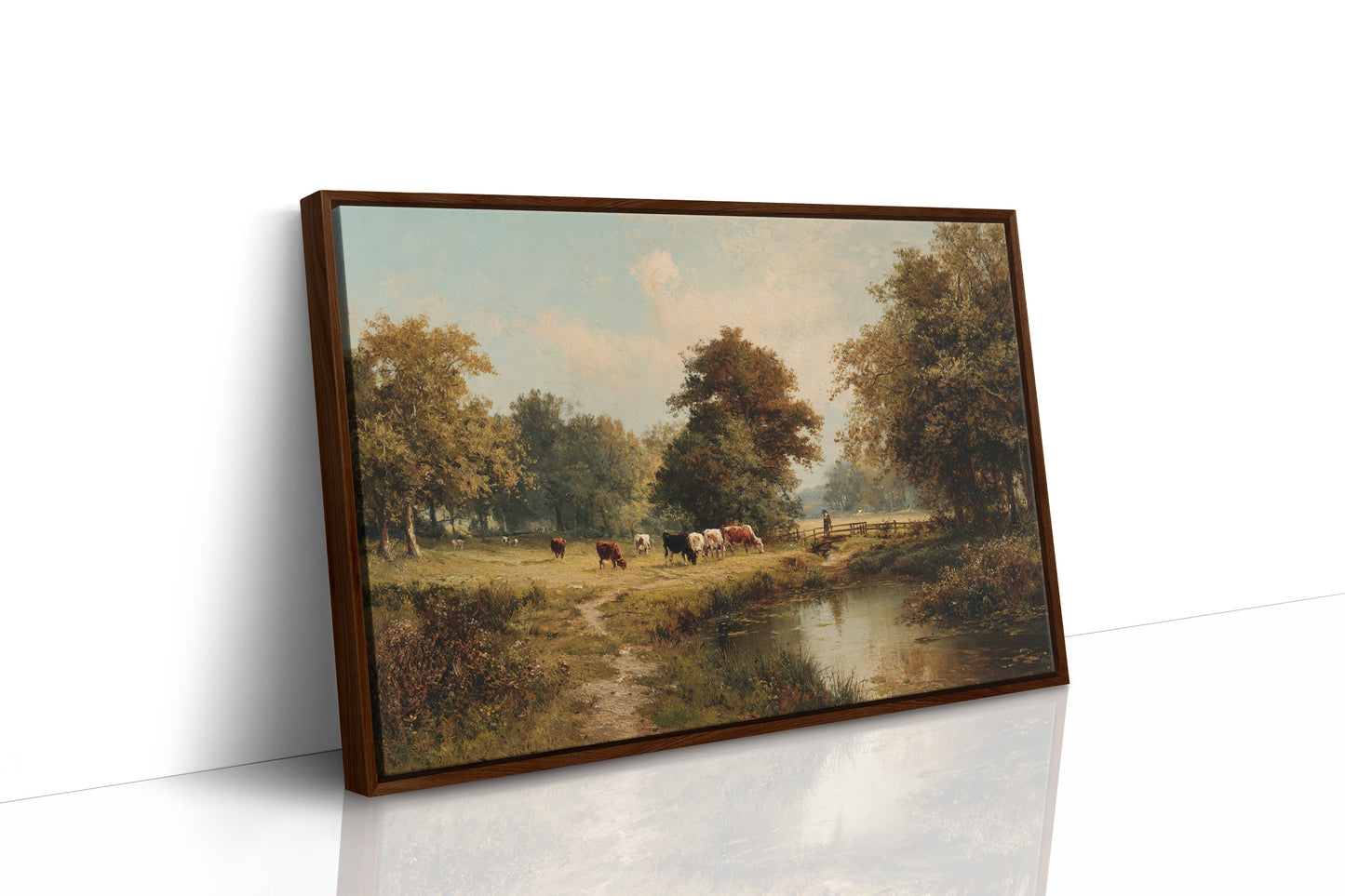 Autumn Cattle By The River's Edge