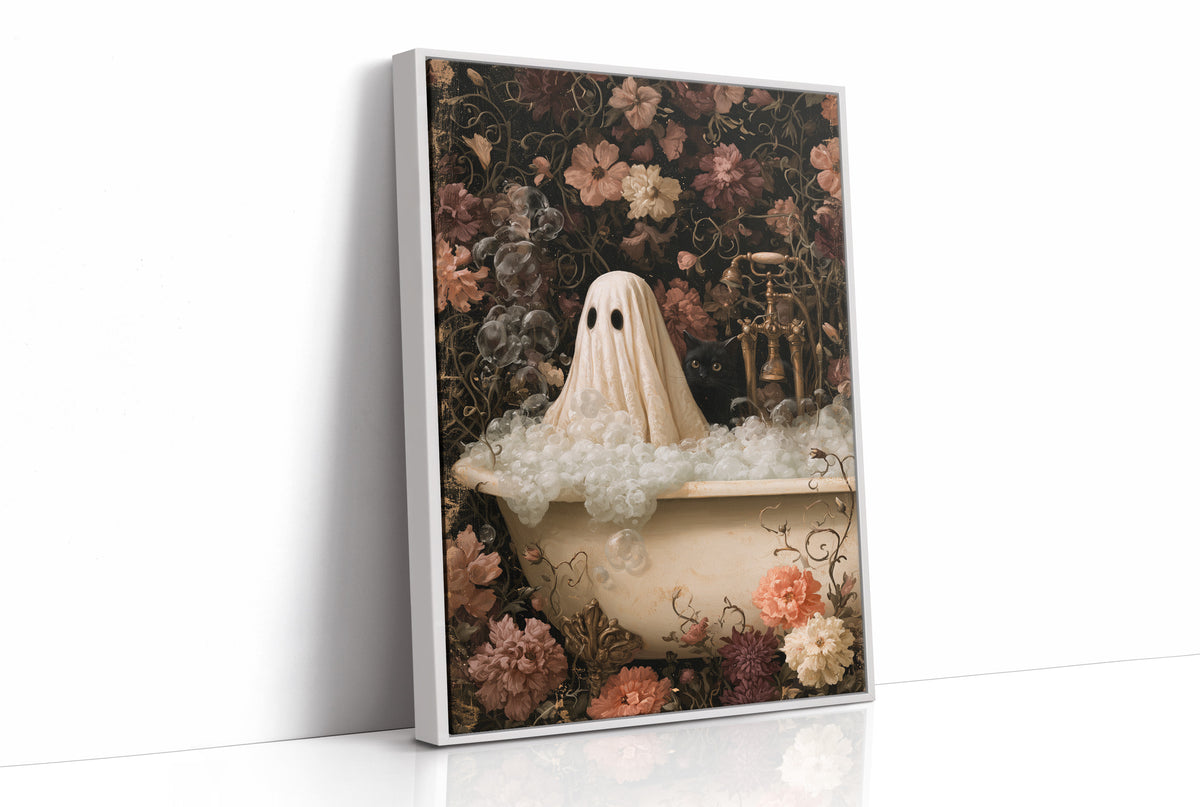Boo ble Bath With A Side Of Judgment, print in a white frame