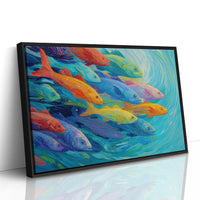 Vibrant Shoal Rides Turquoise Currents