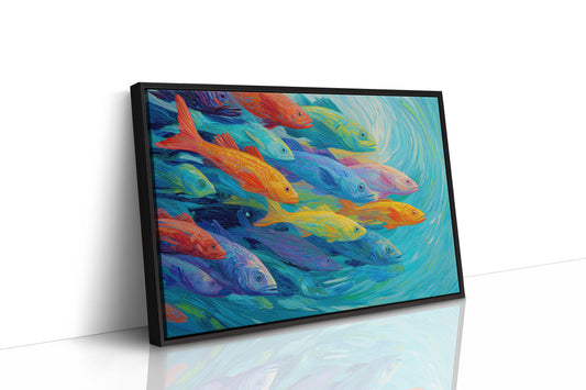 Vibrant Shoal Rides Turquoise Currents