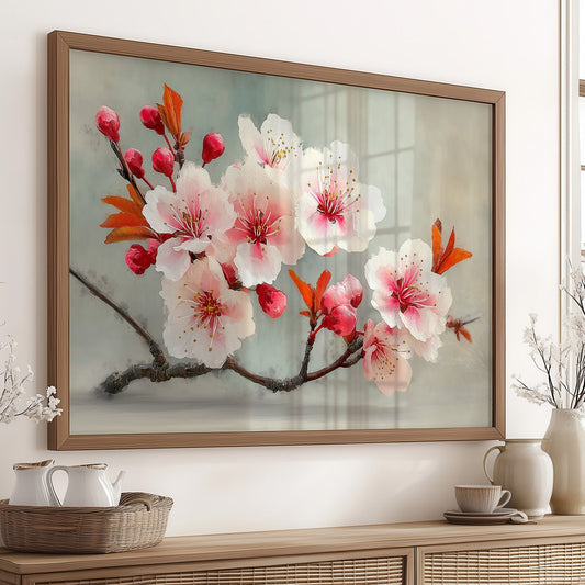 Blossoms Rest In Golden Hour Light