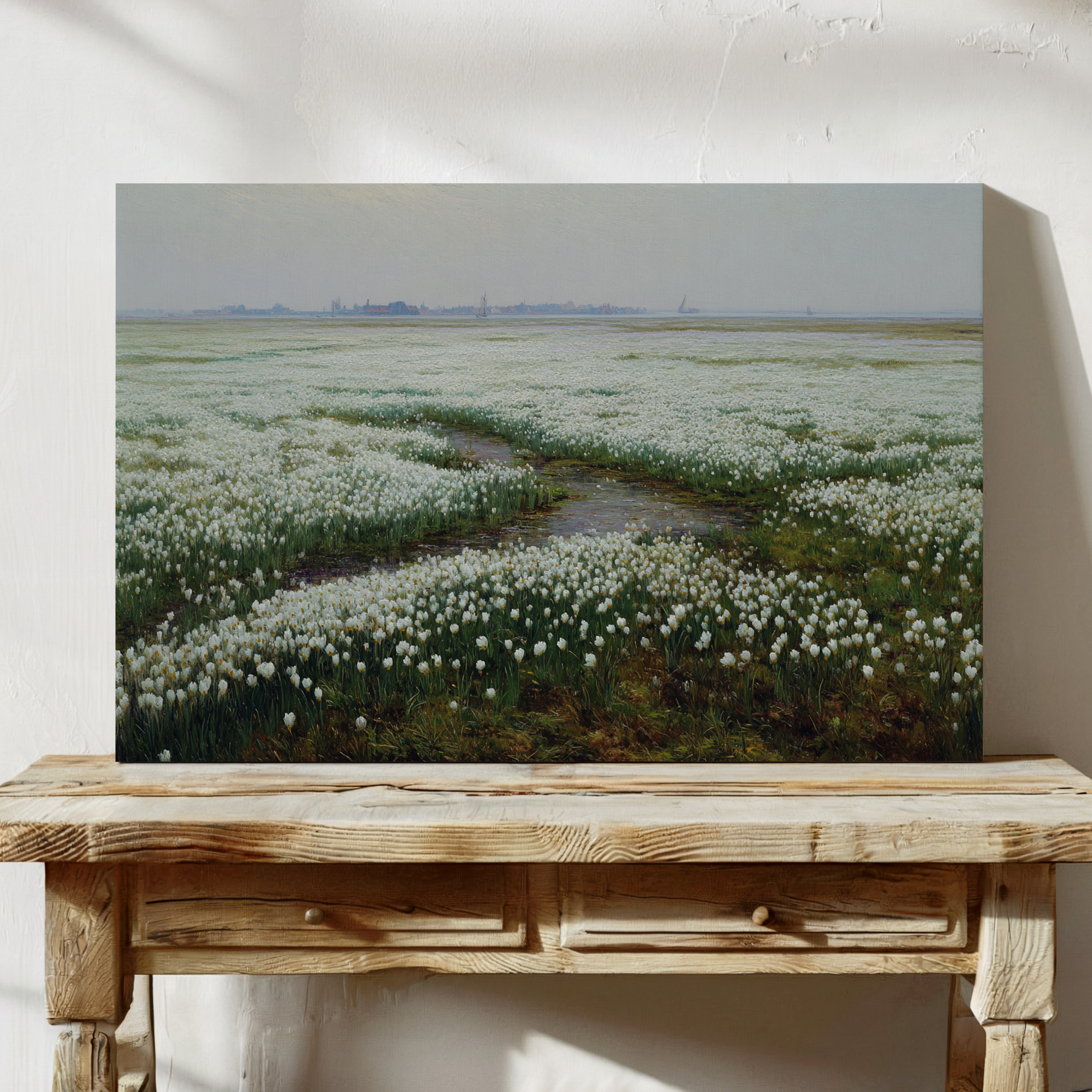 White Tulips Dance Through Dutch Fields
