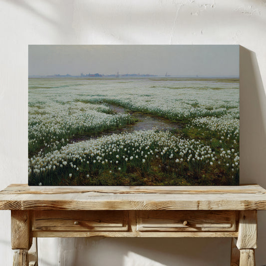 White Tulips Dance Through Dutch Fields