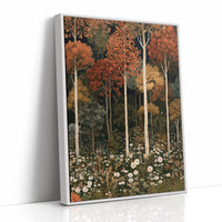 Birch Please, It’s Fall, print in a white frame