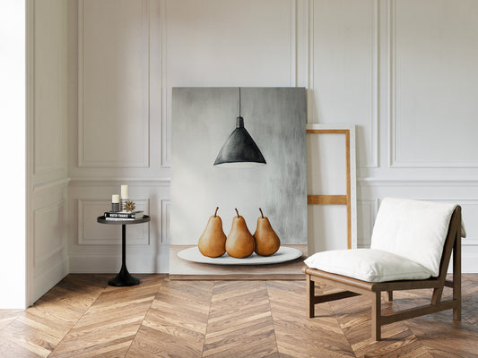 Three Pears Under Industrial Light