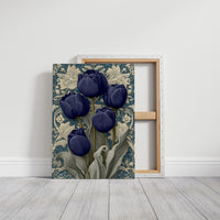 Midnight Tulips Against the Plasterwork