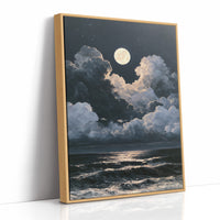 Full Moon Over Dramatic Clouds