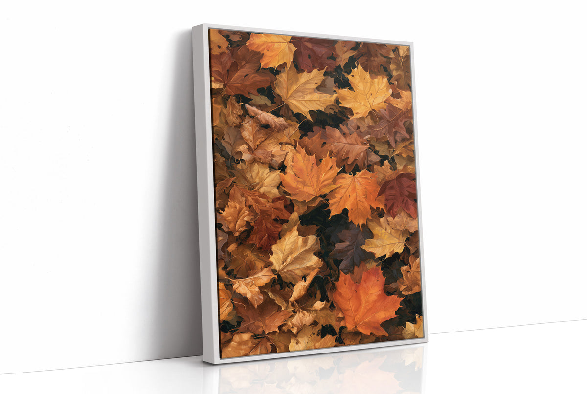 Leaf Me Alone, I’m Resting, print in a white frame