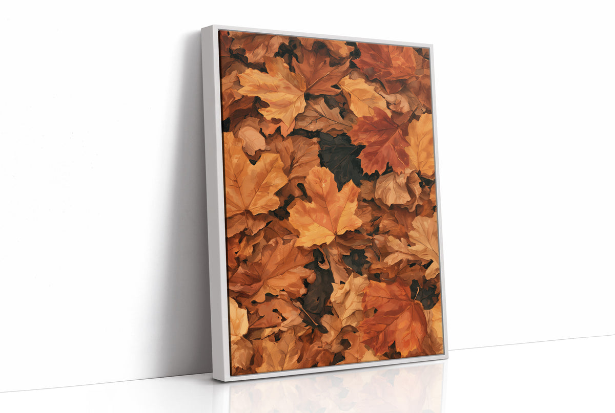 Fall Back And Relax, print in a white frame