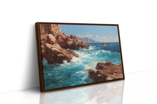 Tides Dance Against Crimson Cliffs