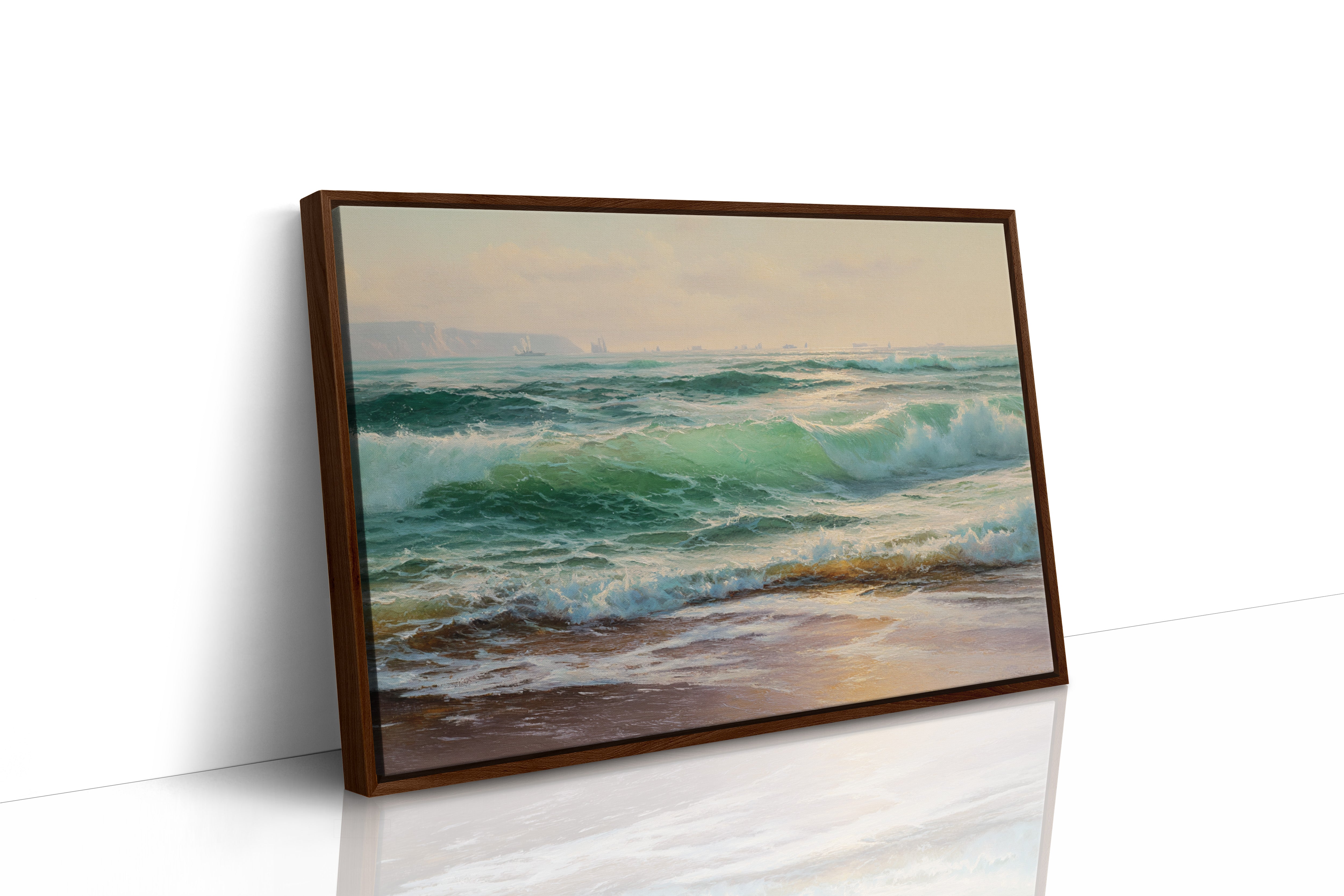 Emerald Waves Chase Golden Shore