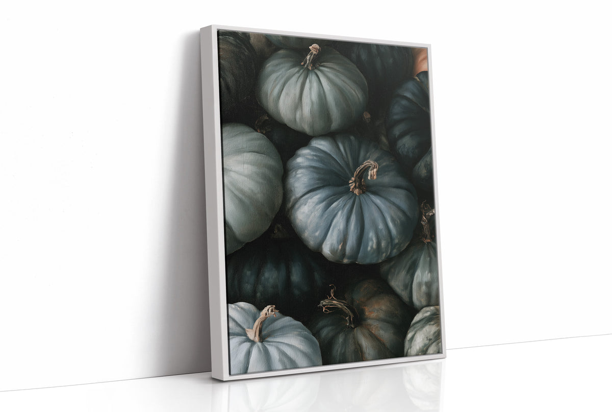 Feeling A Little Blue kin, print in a white frame