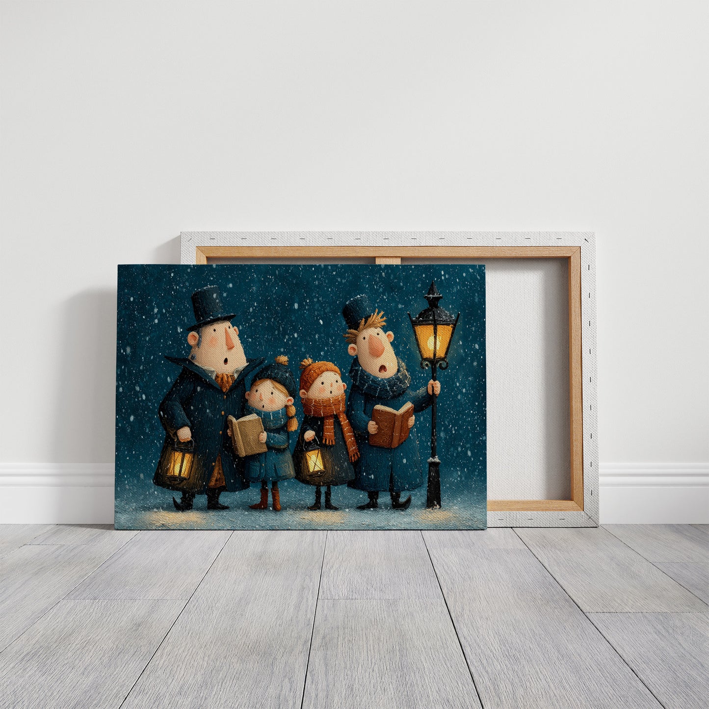 The Carolers Sing By Lamplight