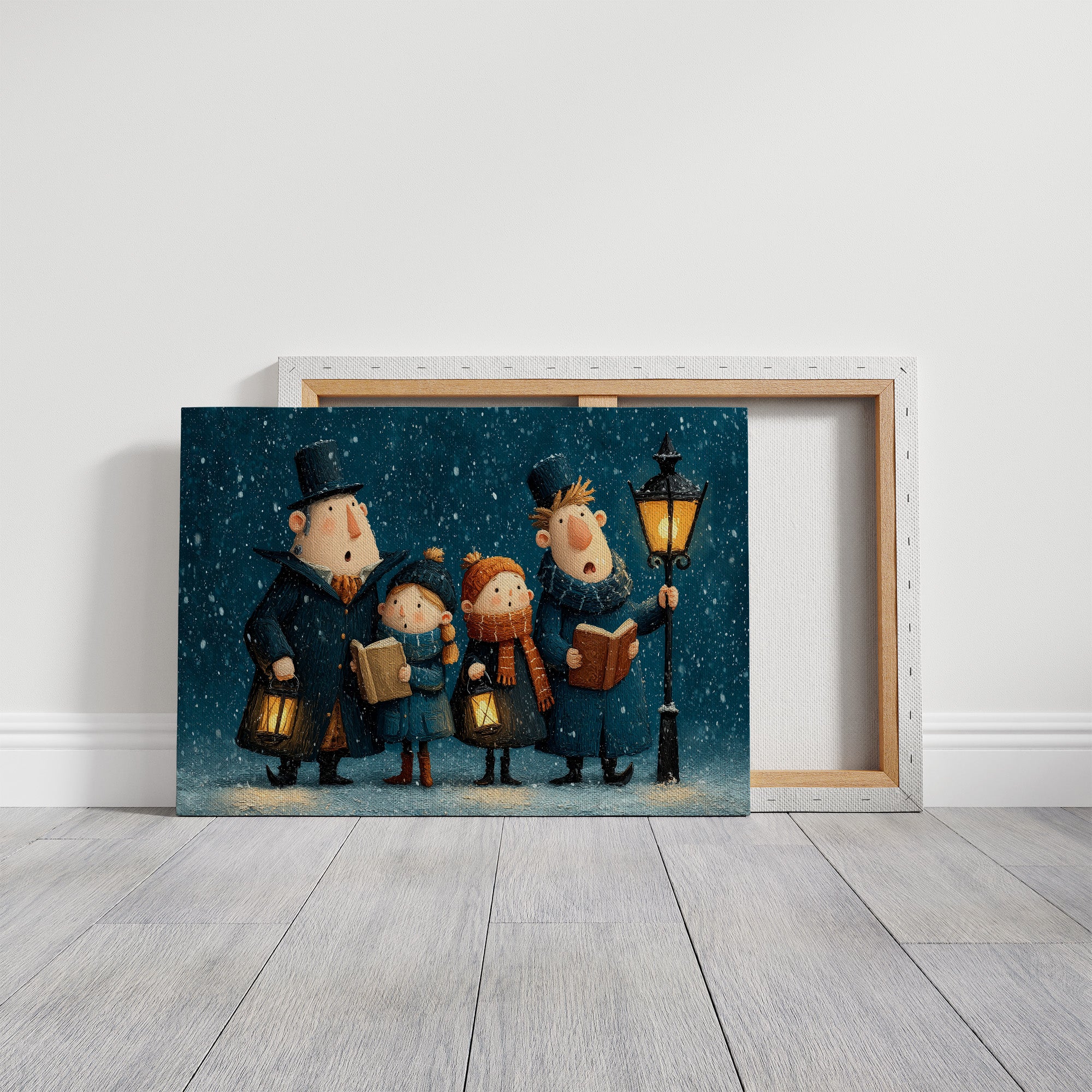 The Carolers Sing By Lamplight