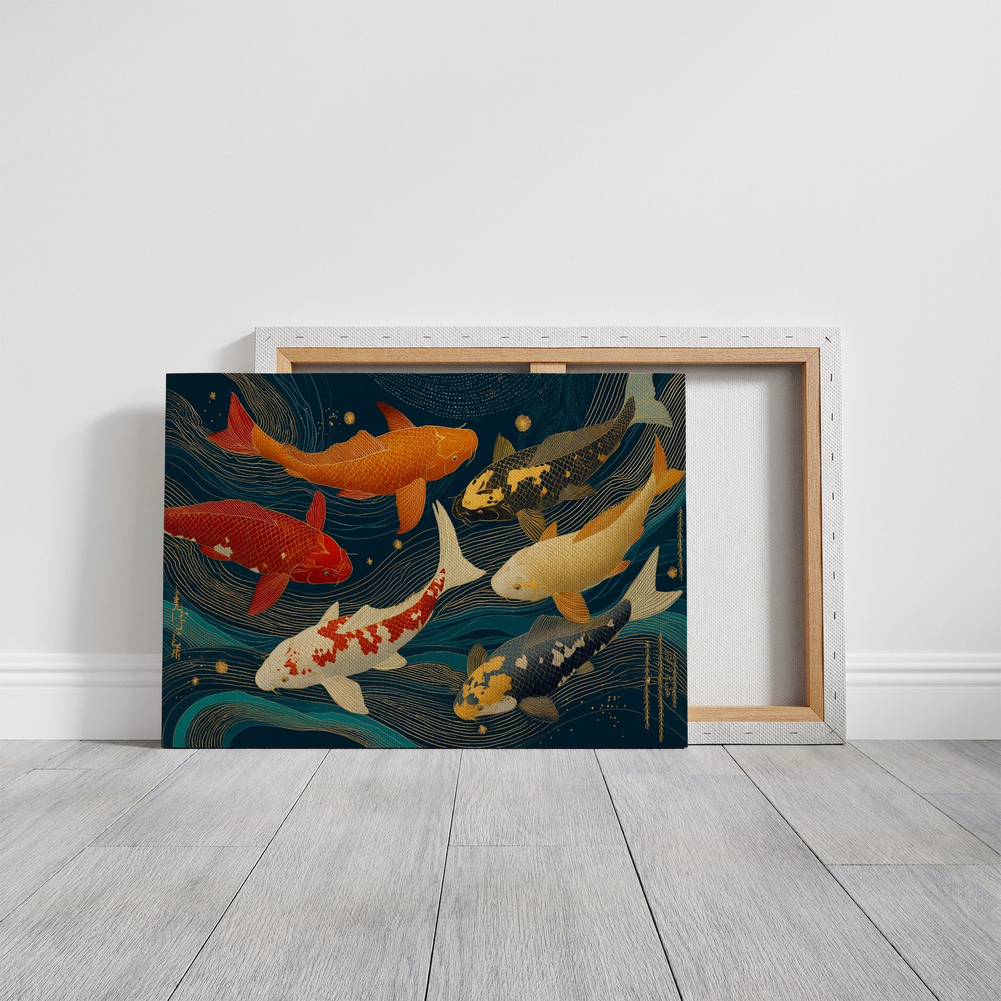 Koi Dance Through Starlit Waves