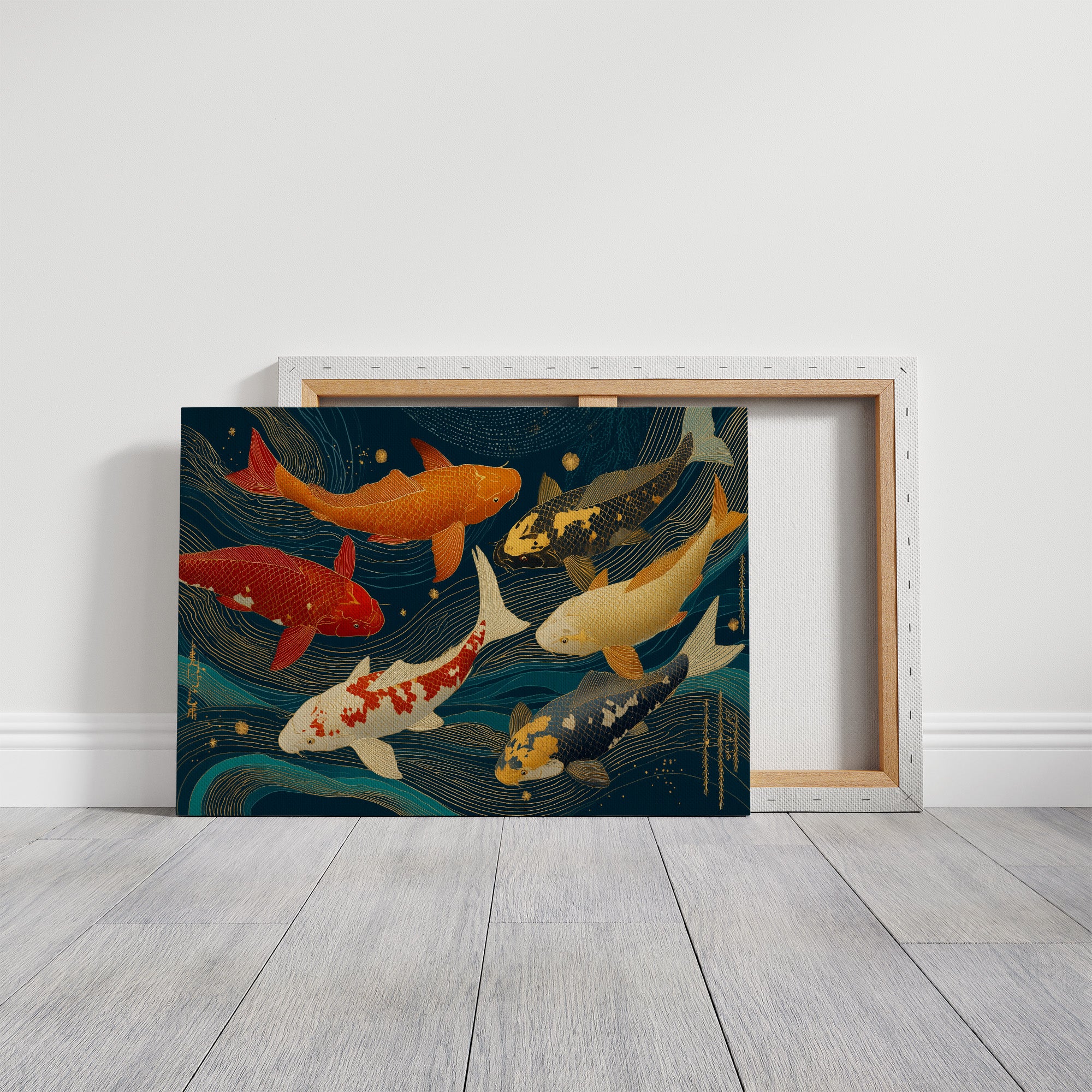 Koi Dance Through Starlit Waves