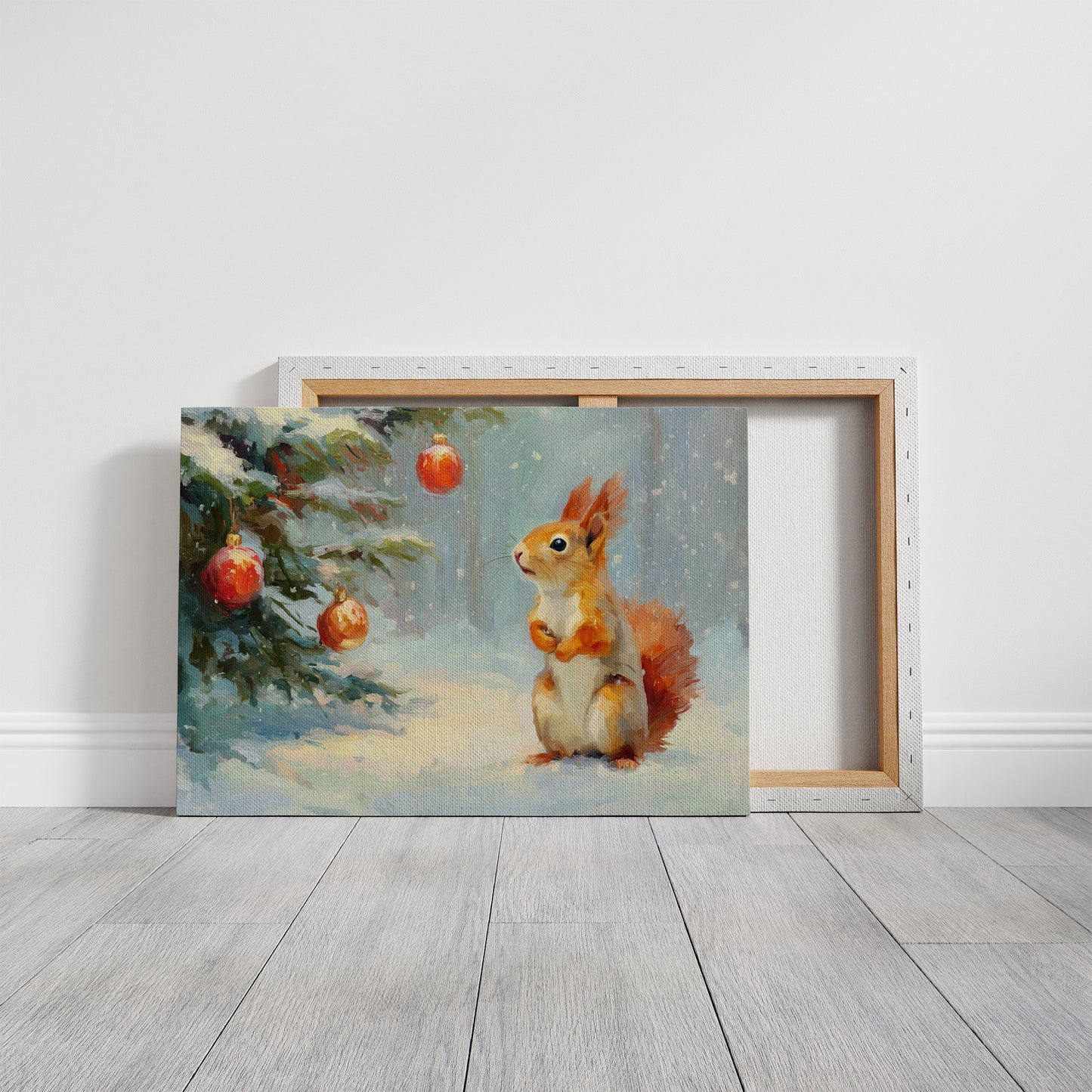 Winter Squirrel Discovers Christmas Magic