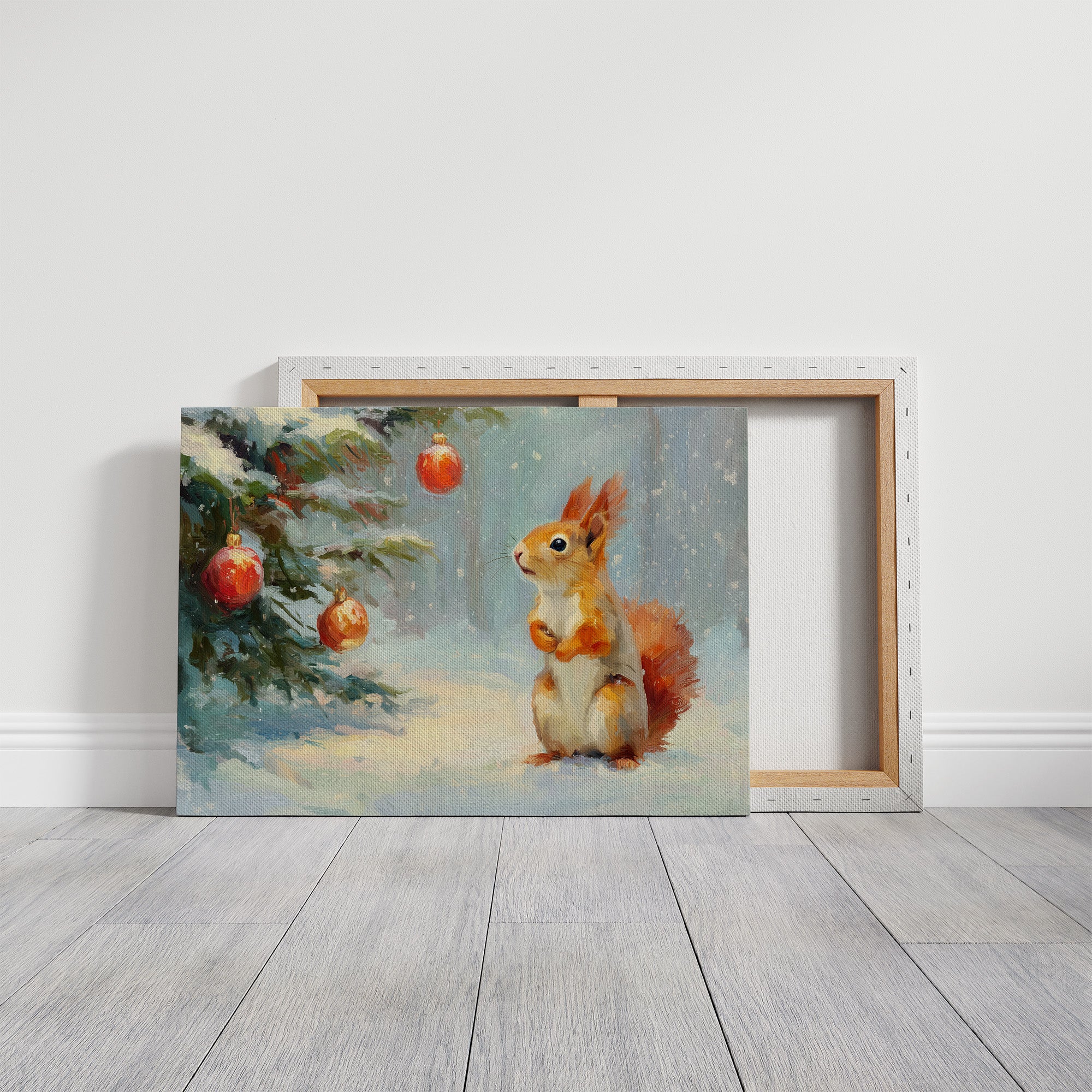 Winter Squirrel Discovers Christmas Magic