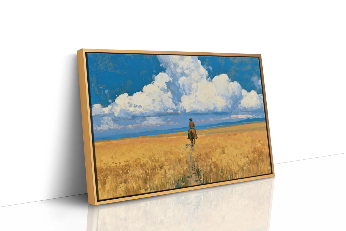 Rider Through the Golden Wheat