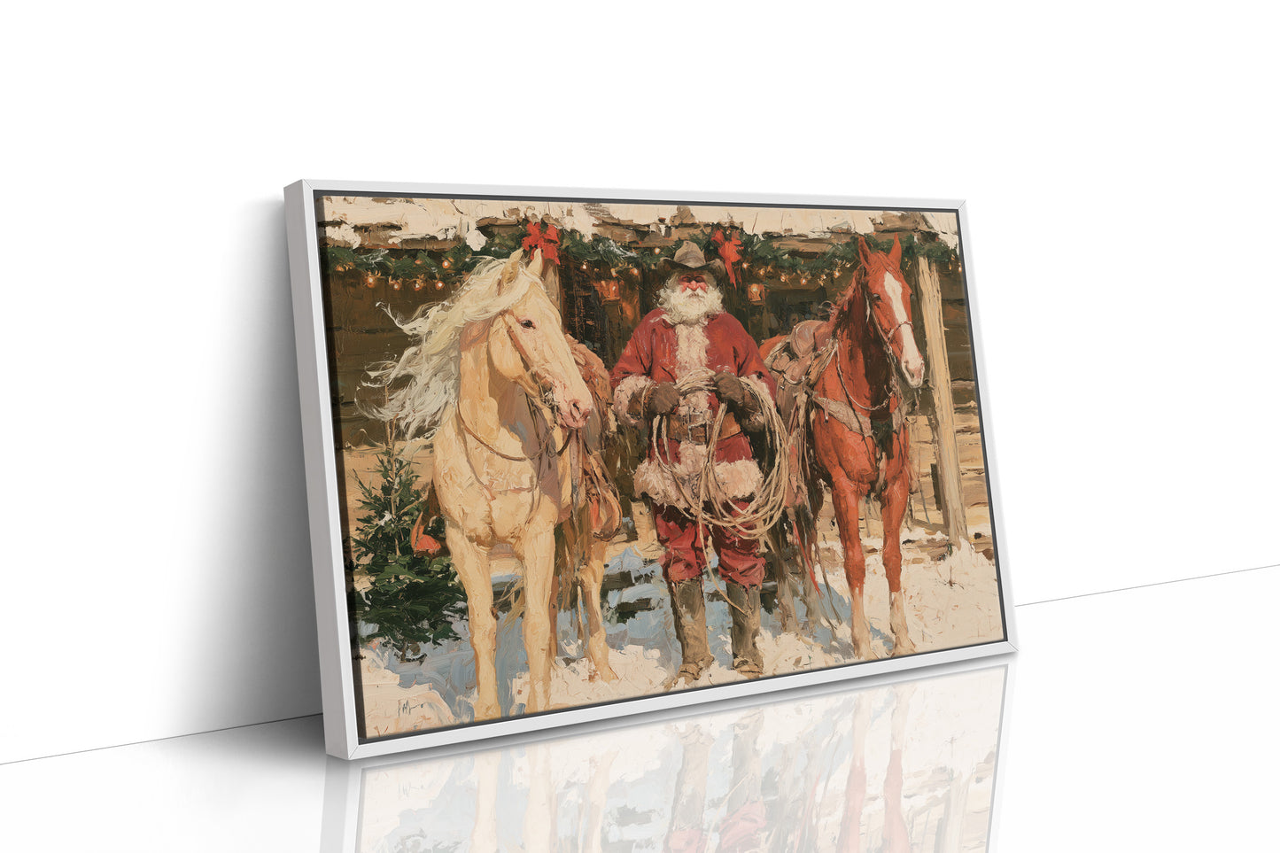 Cowboy Santa Coils His Rope