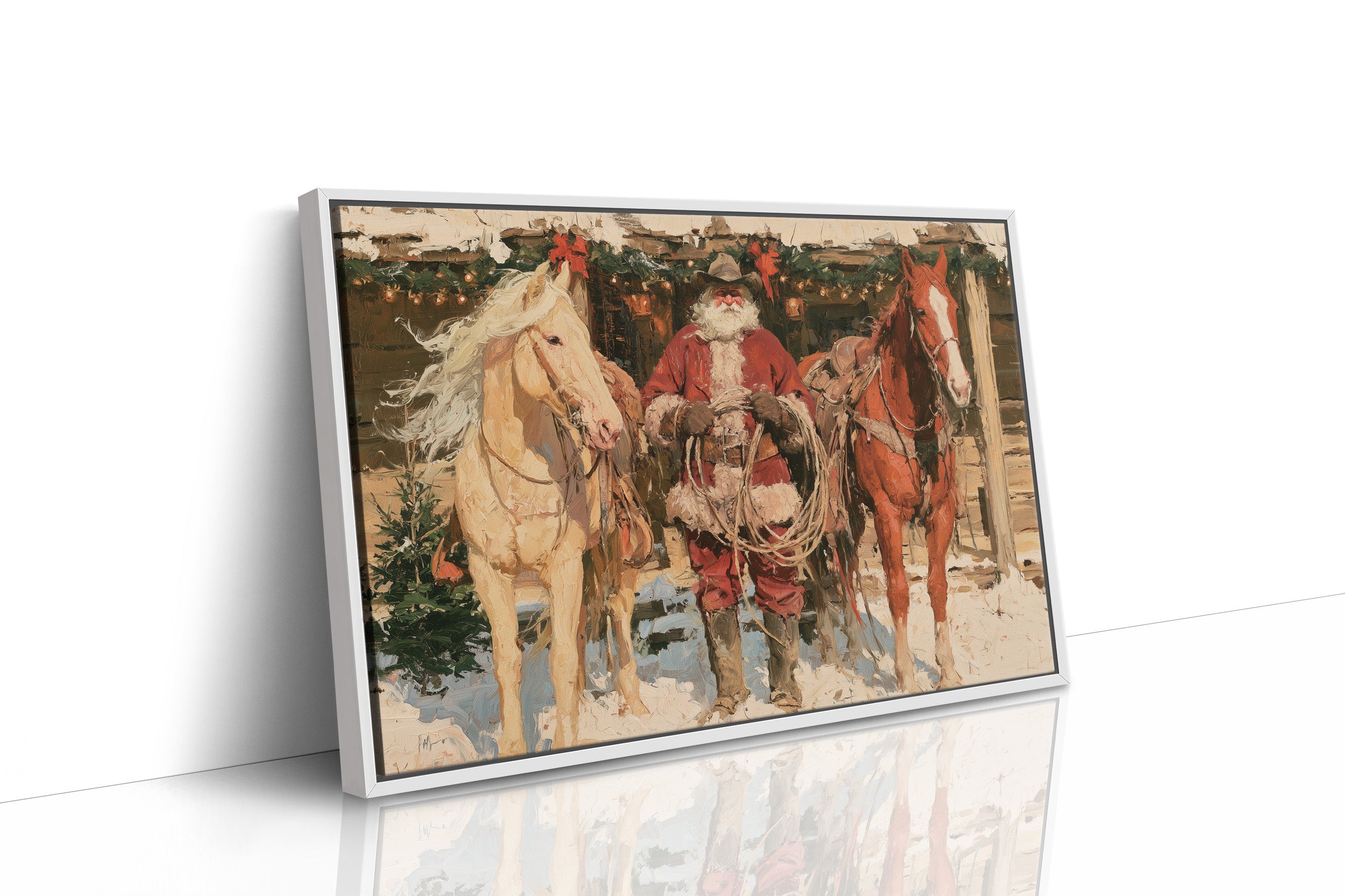 Cowboy Santa Coils His Rope