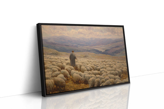 Shepherd's Solitude Among Rolling Hills
