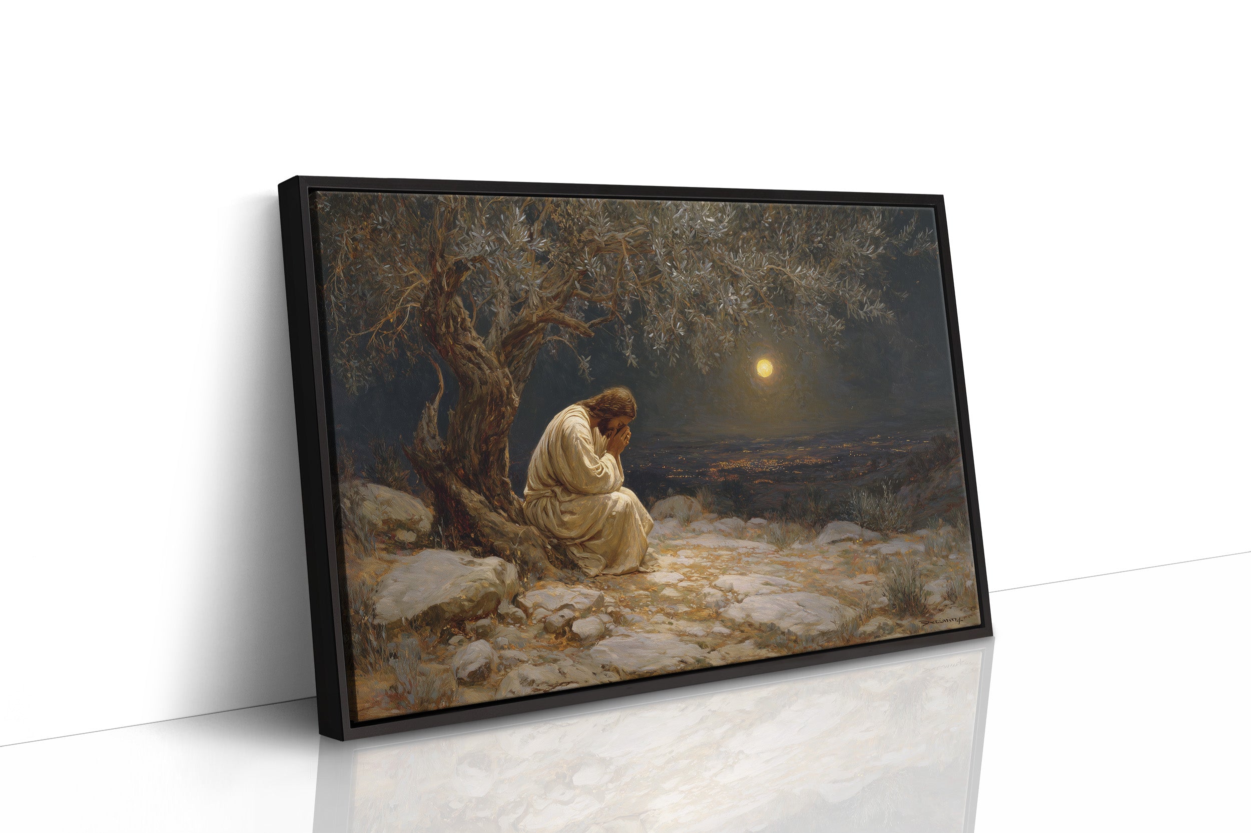 Midnight Prayer Beneath Ancient Olive