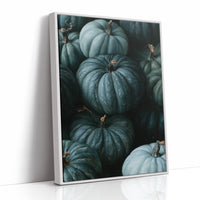 Teal Talk: Gourds Of A Feather, print in a white frame