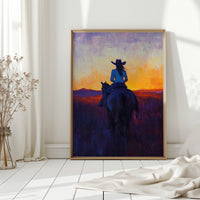 Cowgirl at Sunset Ride