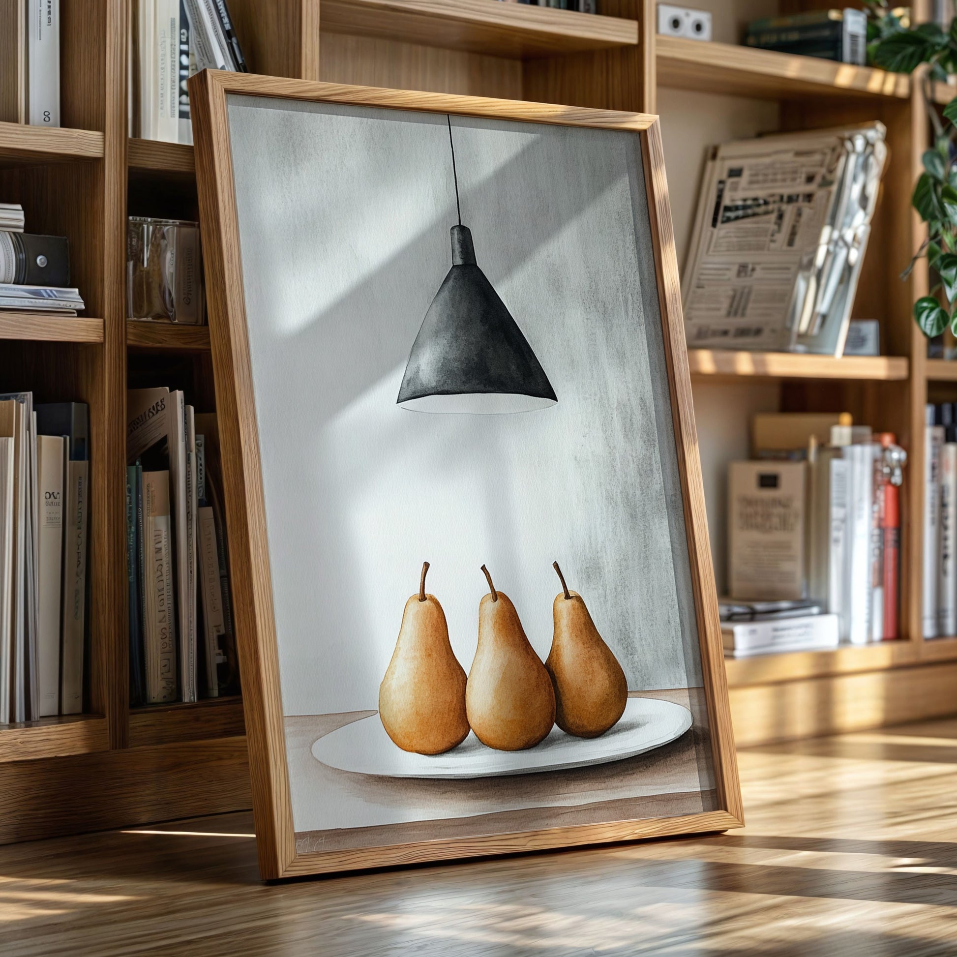 Three Pears Under Industrial Light