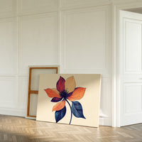 Coral Petals Meet Midnight Blue