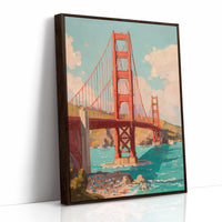 Vermillion Spans Between Coastal Skies