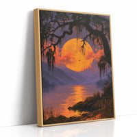 Blazing Sunset Through Spanish Moss