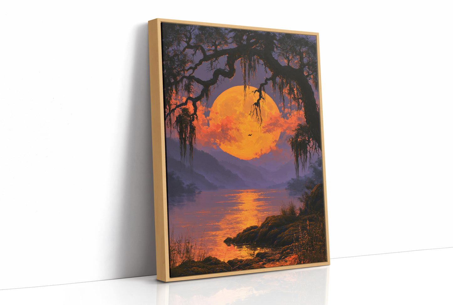 Blazing Sunset Through Spanish Moss