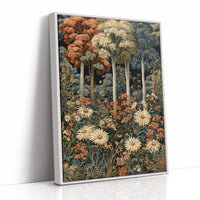 Daisy Chain Reaction In The Woods, print in a white frame