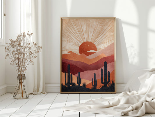 Desert Sunsets and Silent Sentinels