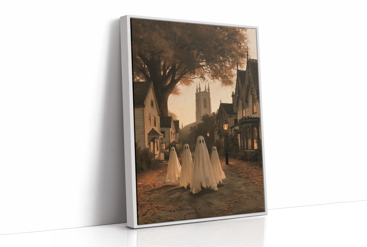 Neighborhood Watch, After Hours, print in a white frame
