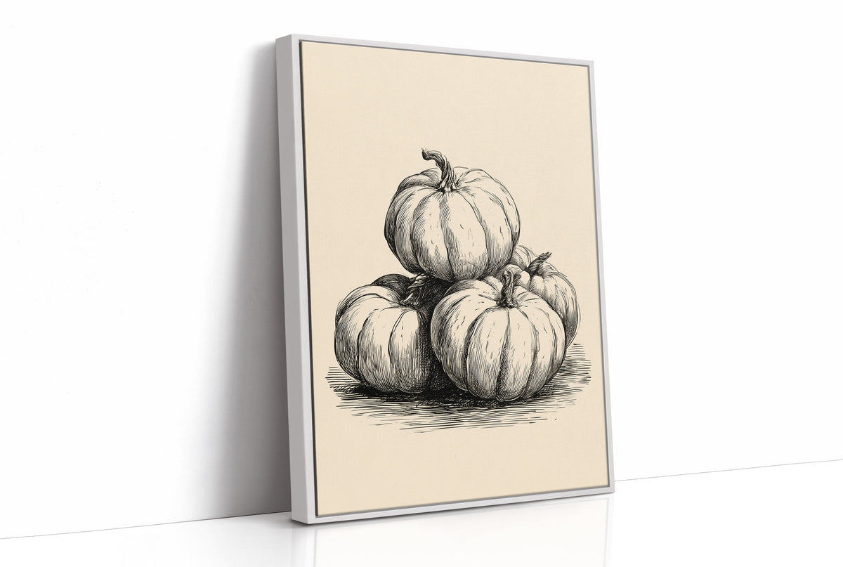 Top Gourd Takes The High Ground, print in a white frame