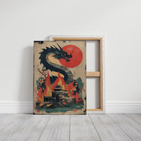 Dragon Rising Over Crimson Sun